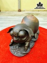 Tượng Heo Phong Thủy Gỗ Trắc Cao 13 Ngang 21 Sâu 10 (cm)