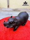 Tượng Heo Phong Thủy Gỗ Trắc Cao 13 Ngang 23 Sâu 10 (cm)
