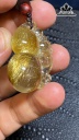 Mặt Dây Chuyền Đá Thạch Anh Tóc Vàng Cao 37 Ngang 24,8 Sâu 12,6 (mm) 12gr