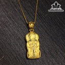 Mặt Dây Chuyền Quan Âm Đá Thạch Anh Tóc Vàng Cao 24,3 Ngang 12,7 Sâu 7,4 (mm) 6gr