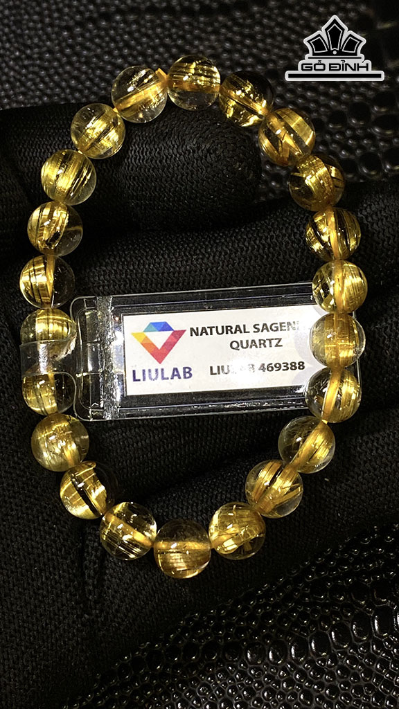 Vòng Tay Đá Thạch Anh Tóc Vàng Đường Kính Hạt 8,70-8,11 (mm) 89.64cts
