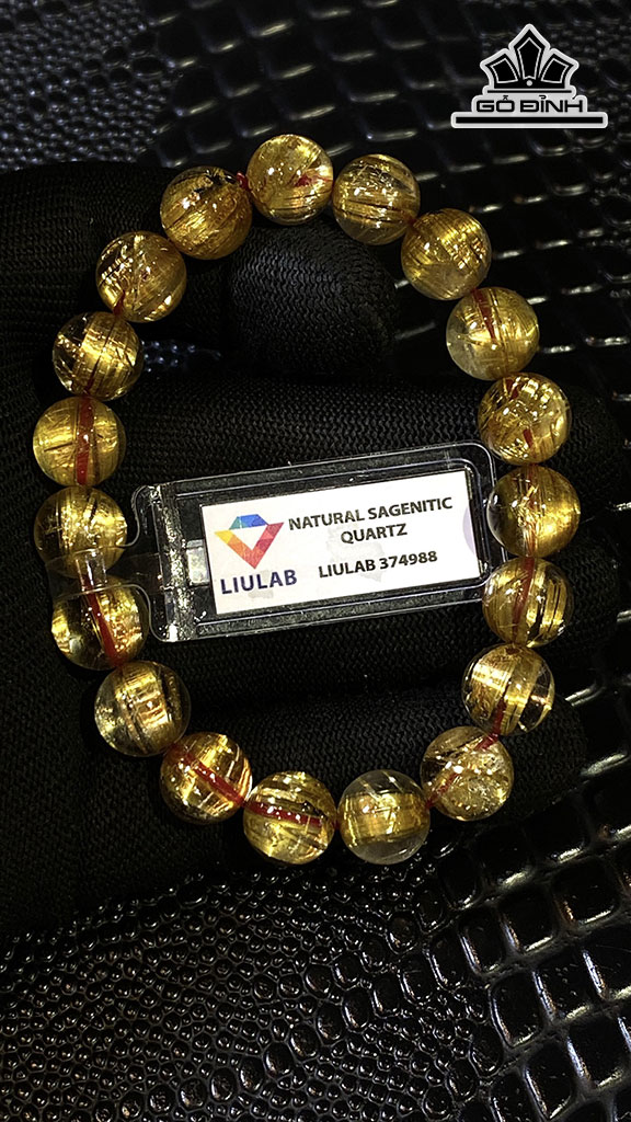 Vòng Tay Đá Thạch Anh Tóc Vàng Đường Kính Hạt 11,36-10,48 (mm) 173.00cts
