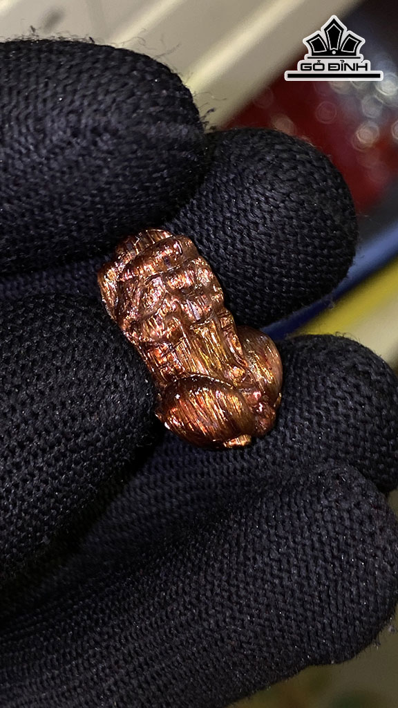 Mặt Dây Chuyền Tỳ Hưu Đá Thạch Anh Tóc Đỏ Cao 21,8 Ngang 12,5 Sâu 9 (mm) 3,6gr