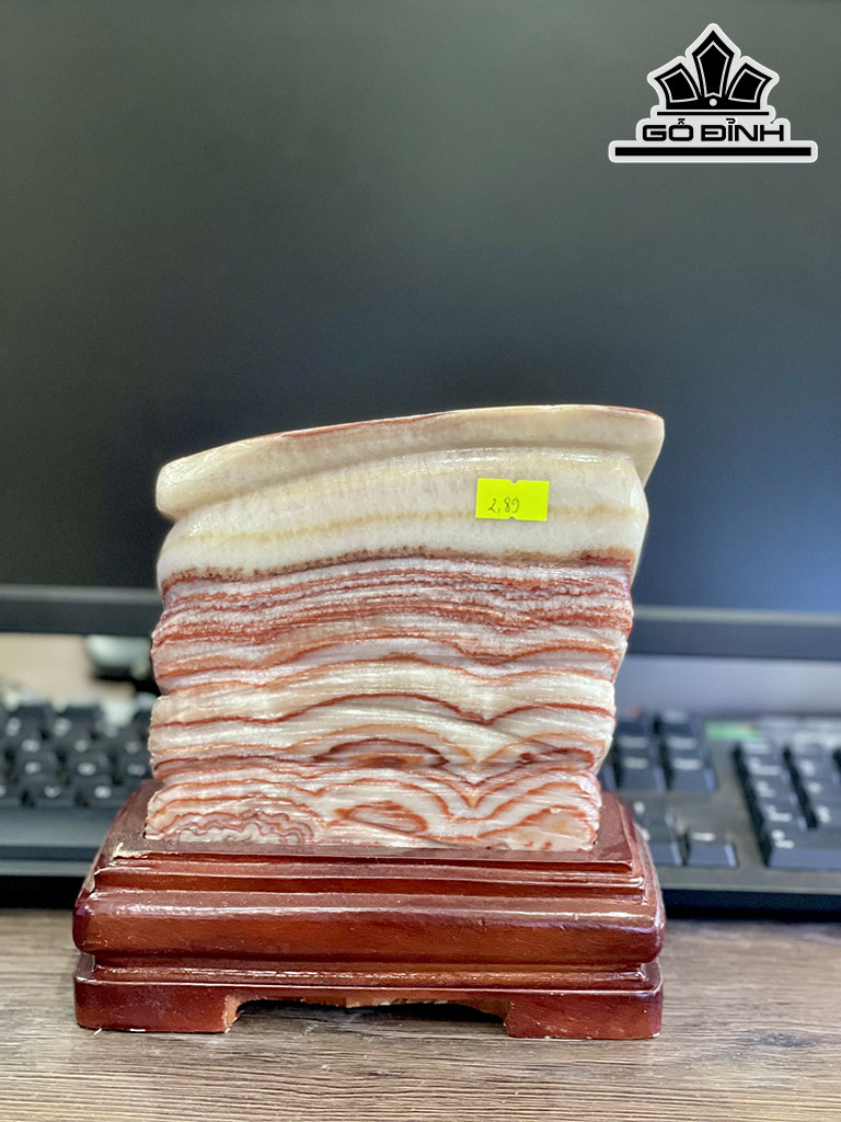 Tác Phẩm Đá Thịt Heo Đá Canxit Cao 17 (cm) 2,89kg