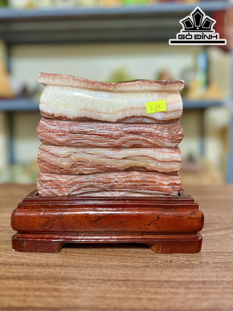 Tác Phẩm Đá Thịt Heo Đá Canxit Cao 20 Ngang 20 (cm) 3,9kg