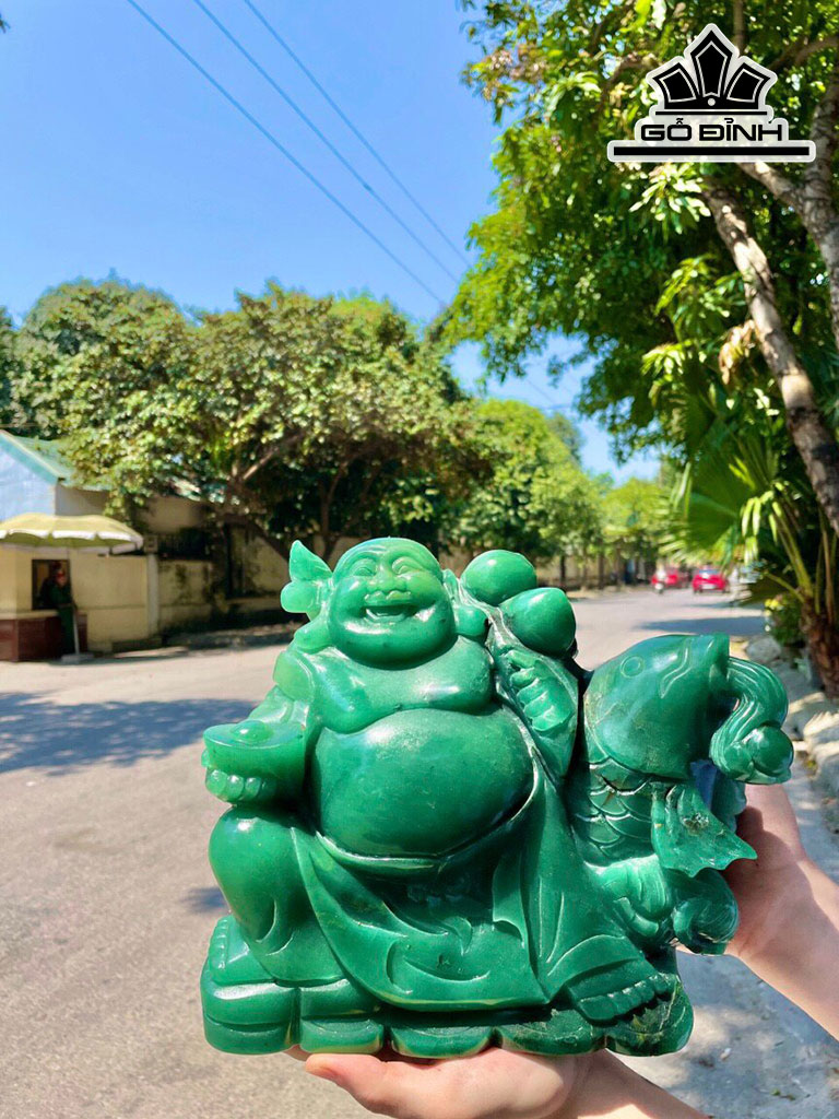 Tượng Di Lặc Đá Ngọc Pakistan Cao 28 Ngang 16 (cm) 9,3kg