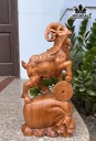 Tượng Nhất Dương Gỗ Ngọc Am Cao 48 Ngang 24 Sâu 14 (cm)