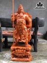 Tượng Quan Công Gỗ Hương Cao 60 Ngang 23 Sâu 15 (cm)