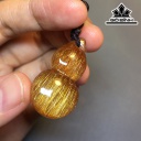Mặt Dây Chuyền Hồ Lô Đá Thạch Anh Tóc Vàng Cao 33,4 Ngang 17,4 Sâu 9,8 (mm) 8,6gr