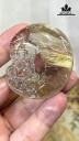 Mặt Dây Chuyền Quan Âm Tọa Nguyệt Đá Thạch Anh Tóc Vàng Cao 50,9 Ngang 46 Sâu 12,3 (mm) 36,8gr