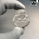 Mặt Dây Di Lặc Đá Ngọc Pakistan Cao 38,8 Ngang 36,3 Sâu 12,3 (mm) 27,3gr