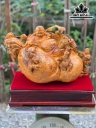 Tượng Phật Di Lặc Gỗ Nu Hương Cao 28 Ngang 48 Sâu 25 (cm)
