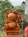 Tượng Rồng ( Nhất Long) Gỗ Nu Hương Cao 62 Ngang 45 Sâu 33 (cm)