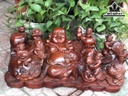 Tượng Phật Di Lặc Ngũ Phúc Gỗ Trắc Cao 20 Ngang 59 Sâu 29 (cm)
