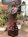 Tượng Quan Công Gỗ Trắc Cao 88 Ngang 24 Sâu 22 (cm)