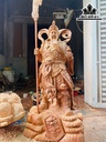 Tượng Quan Công Gỗ Hương Cao 79 Ngang 40 Sâu 22 (cm)