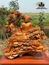 Tượng Phật Tổ Gỗ Hương Cao 57 Ngang 55 Sâu 25 (cm)