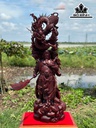 Tượng Quan Công Gỗ Tử Đàn Cao 115 Ngang 37 Sâu 33 (cm)