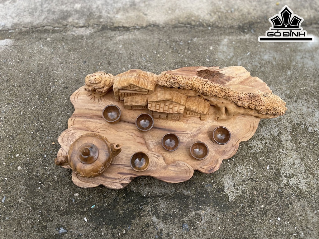Khay Trà Gỗ Ngọc Am Ngang 60 Cao 30 Sâu 18 (cm)