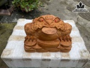 Tượng Thiềm Thừ Gỗ Ngọc Am Cao 25 Ngang 30 Sâu 23 (cm)