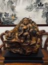 Tượng Thần Trà Gỗ Pơ Mu Cao 45 Ngang 46 Sâu 17 (cm)