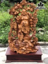 Tượng Phật Di Lặc Ngũ Phúc Gỗ Hương Cao 128 Ngang 76 Sâu 40 (cm)