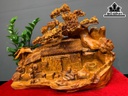 Tiểu Cảnh Làng Quê Gỗ Hương Cao 45 Ngang 55 Sâu 23 (cm)