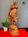Tượng Đạt Ma Giáo Hóa Gỗ Cẩm Cao 68 Ngang 21 Sâu 15 (cm)
