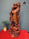 Tượng Đạt Ma Trấn Nghê Gỗ Trắc Cao 73 Ngang 28 Sâu 31 (cm)