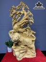 Tượng Hổ Phong Thủy Gỗ Nu Kháo Cao 96 Ngang 50 Sâu 32 (cm)