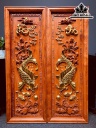 Tranh Lý Ngư Vọng Nguyệt Gỗ Hương Cao 127 Ngang 45 Sâu 5,5 (cm)