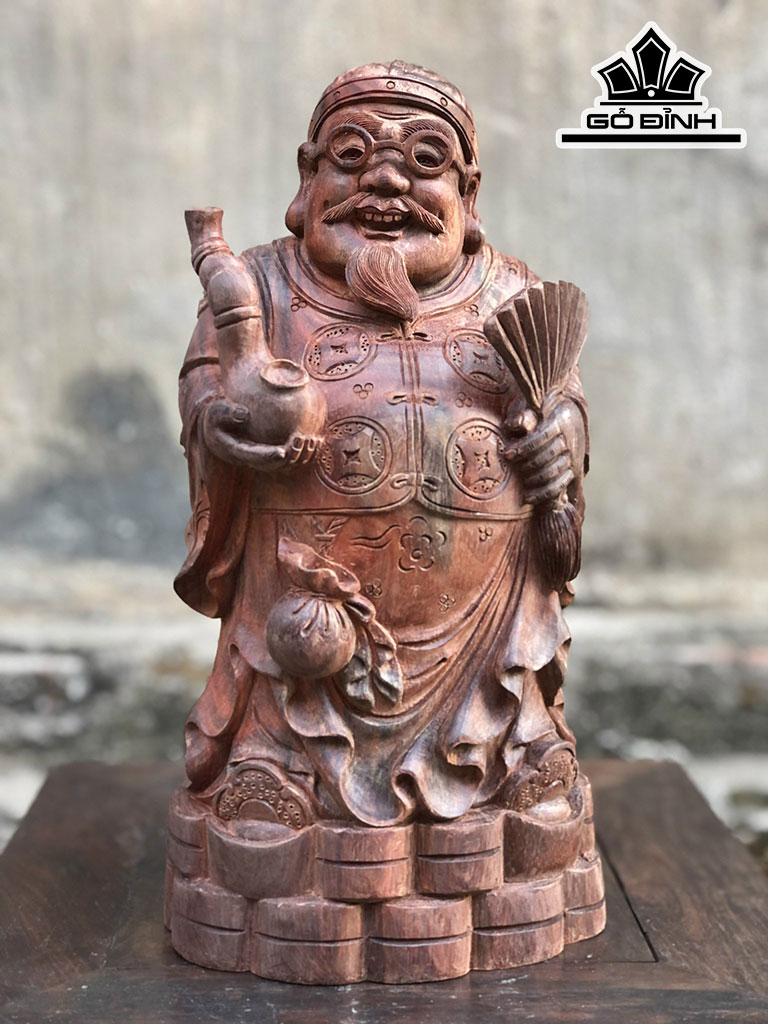 Cụ Thương Gia Gỗ Hương Cao 30 Ngang 15 Sâu 14 (cm)