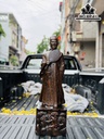 Tượng Gia Cát Lượng Gỗ Mun Hoa Cao 80 Ngang 25 Sâu 15 (cm)