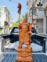 Tượng Quan Công Gỗ Hương Cao 100 Ngang 36 Sâu 24 (cm)