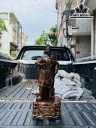 Tượng Trần Quốc Tuấn Gỗ Mun Hoa Cao 60 Ngang 21 Sâu 15 (cm)