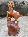 Tượng Dê Phong Thủy Gỗ Hương Cao 56 Ngang 22 Sâu 20 (cm)