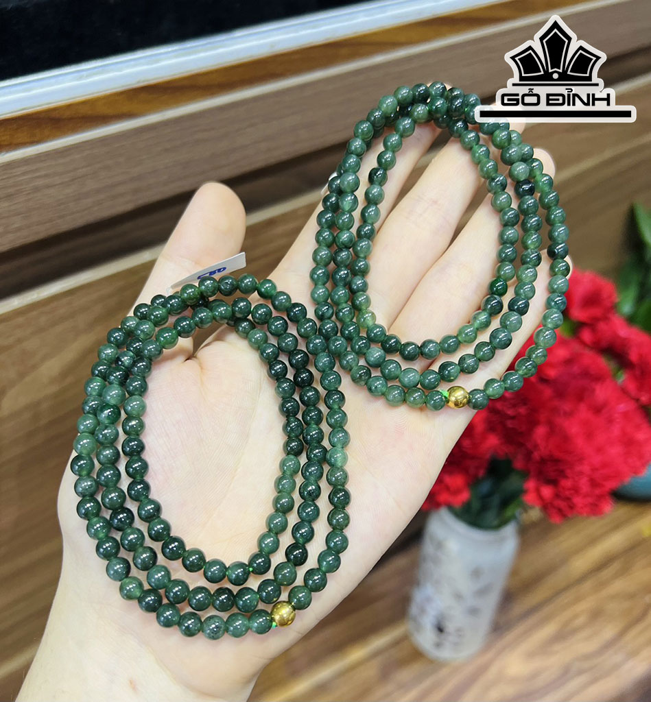 Chuỗi Đá Ngọc Lam (Turquoise) Đường Kính Hạt 5,5 (mm)