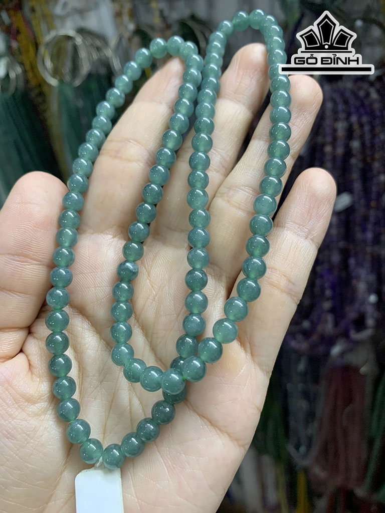 Chuỗi Đá Cẩm Thạch (Jadeite) Đường Kính Hạt 5,6 (mm)