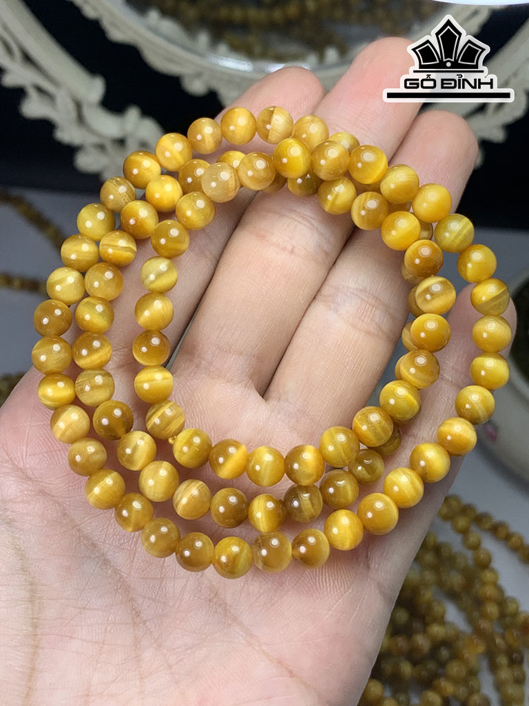 Chuỗi Đá Mắt Hổ Đường Kính Hạt 6 (mm)
