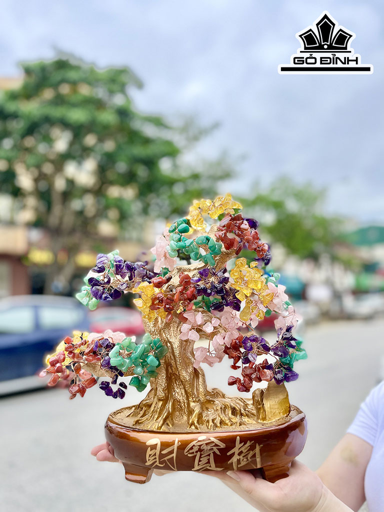 Cây Tài Lộc Đá Thạch Anh Cao 38 (cm)