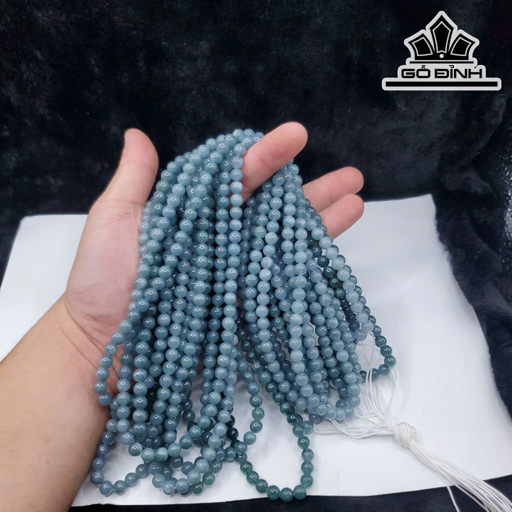 Chuỗi Đá Ngọc Lam (Turquoise) Đường Kính Hạt 6,8 (cm)