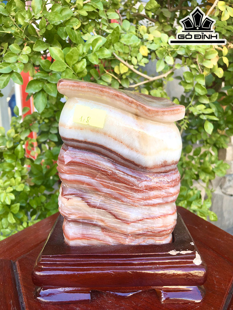 Tác Phẩm Đá Thịt Heo Đá Canxit Cao 15 Ngang 12 (cm) 1,8kg