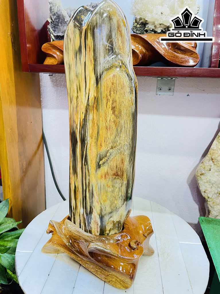 Tác Phẩm Gỗ Hóa Thạch Cao 46 Ngang 13 (cm) 8kg