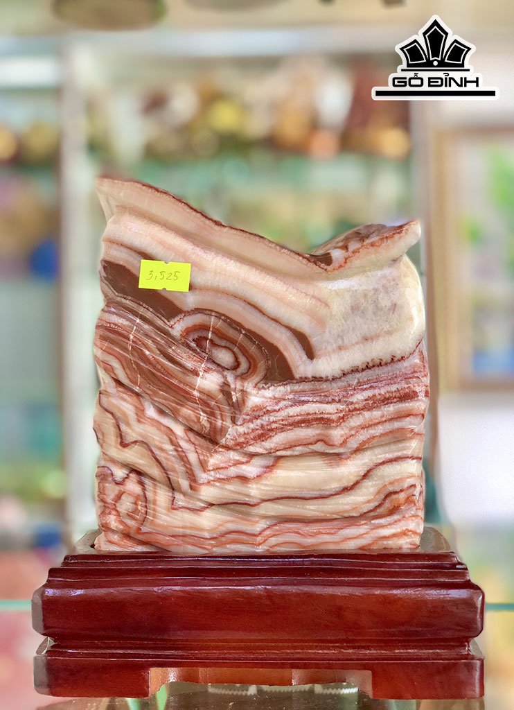 Tác Phẩm Đá Thịt Heo Đá Canxit Cao 20 Ngang 16 (cm) 3,525kg