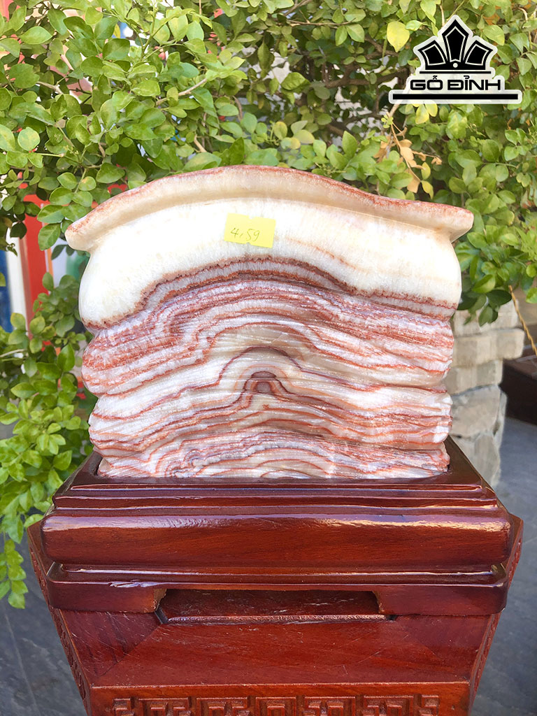 Tác Phẩm Đá Thịt Heo Đá Canxit Cao 20 Ngang 19 (cm) 4,59kg