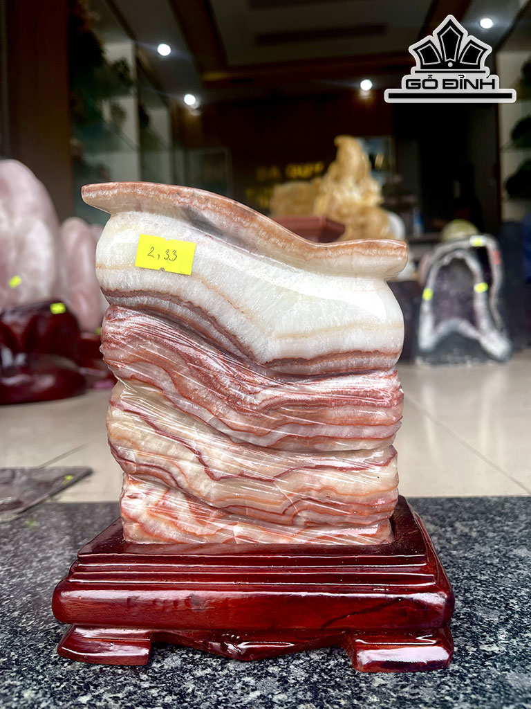 Tác Phẩm Đá Thịt Heo Đá Canxit Cao 20 Ngang 20 (cm) 2,33kg