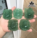 Mặt Dây Chuyền Đá Ngọc Bích (Nephrite Jade) Cao 39,8 Ngang 32,8 Sâu 7,8 (mm)