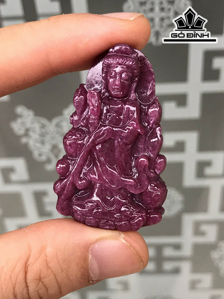 Mặt Dây Chuyền Đá Ruby Cao 43 Ngang 26,6 Sâu 8,8 (mm) 100,5cts