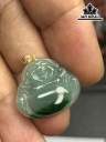Mặt Dây Di Lặc Đá Ngọc Pakistan Cao 19 Ngang 21 Sâu 4,2 (mm) 2,3gr