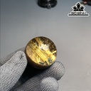 Bi Cầu Đá Thạch Anh Tóc Vàng Đường Kính 31,6 (mm) 40.2gr